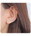 Silver Leaf Shaped Earrings EL-31